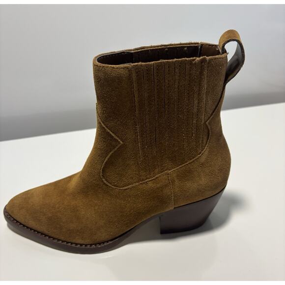 Lauren Ralph Lauren Womens Racquel Brown Suede Pointed Toe Ankle Boots Size 6 - Picture 2 of 9